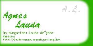 agnes lauda business card